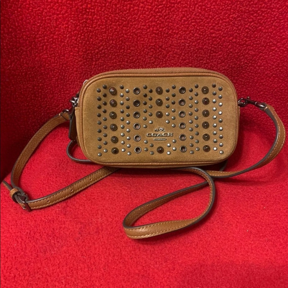 Coach small studded crossbody